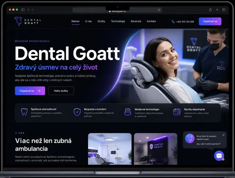 Dental Goatt — web s AI chatbotom
