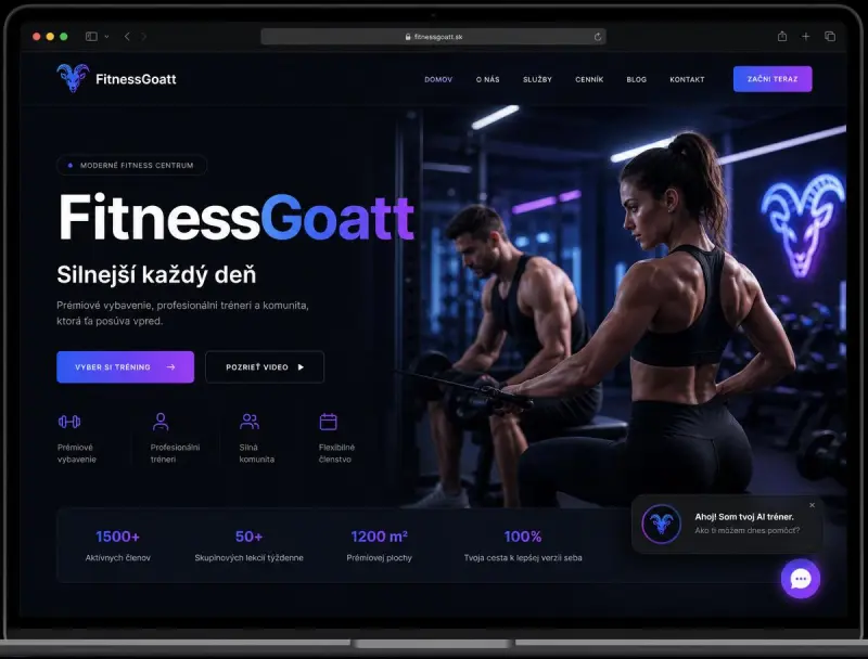 FitnessGoatt — web s AI chatbotom
